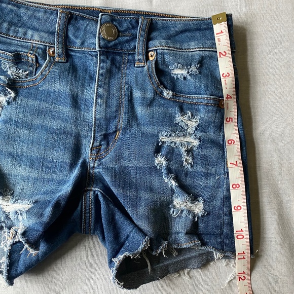 American Eagle Outfitters Hi-Rise Shortie super stretch denim 00 - Picture 12 of 16